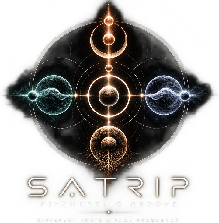 Satrip psychedelic groove logo